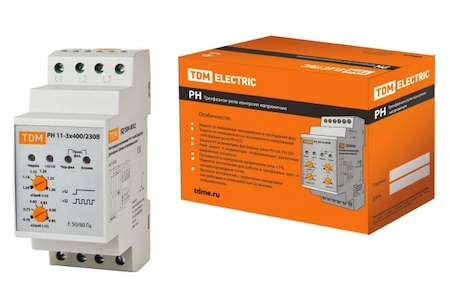 TDM ELECTRIC SQ1504-0012 Реле напряжения 3ф серии РН 11-3х400/230В TDM